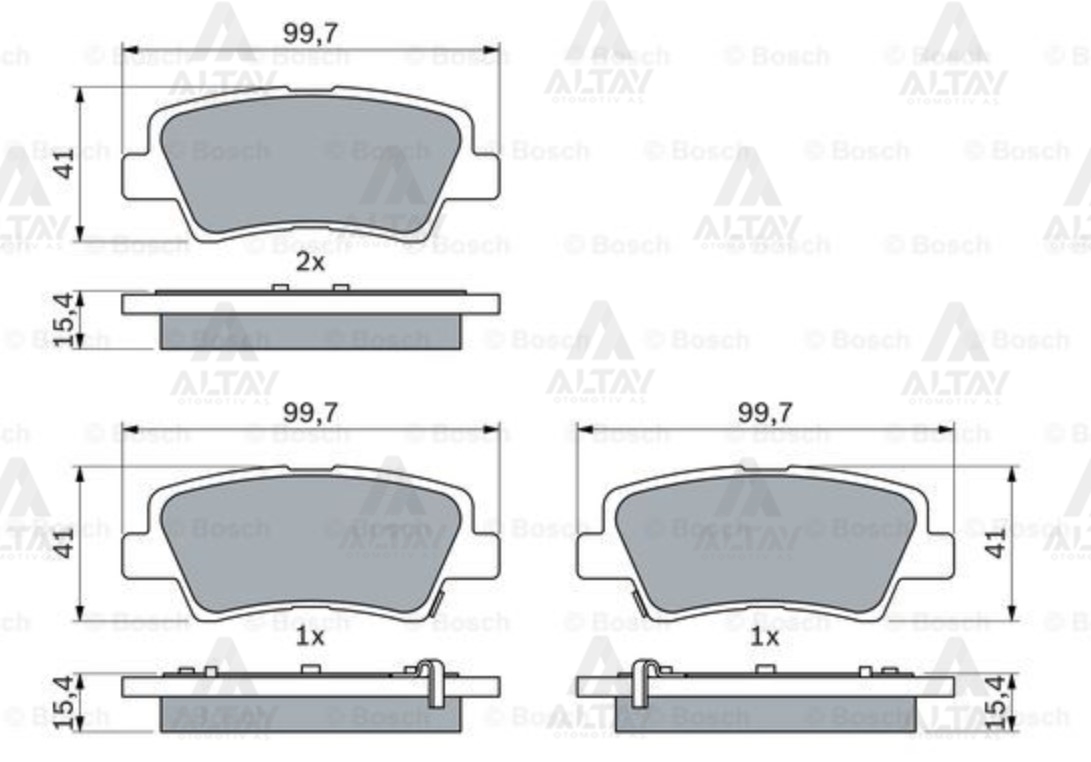 Hyundai Accent Arka Fren Balata Blue OEM 58302-1RA30 Hyundai Accent Arka Fren Balata Blue OEM 58302-1RA30